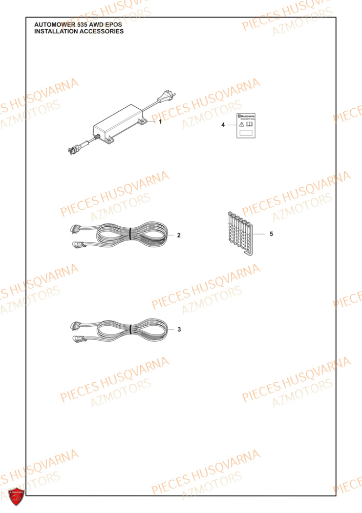 Accessoires D Installation HUSQVARNA PIECES 535 AWD EPOS ROBOT TONDEUSE HUSQVARNA