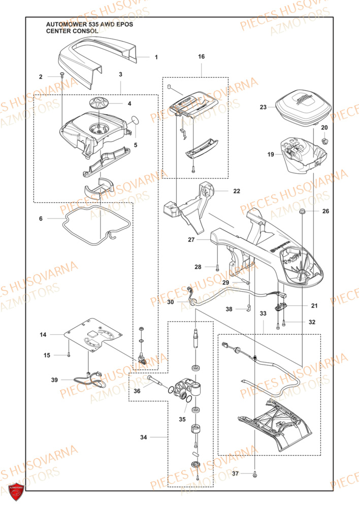 Console HUSQVARNA PIECES 535 AWD EPOS ROBOT TONDEUSE HUSQVARNA