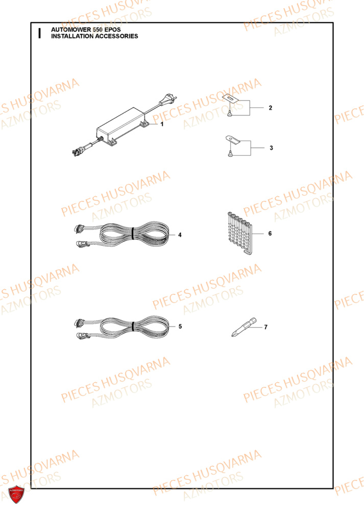 Accessoires D Installation HUSQVARNA PIECES 550 EPOS ROBOT TONDEUSE HUSQVARNA