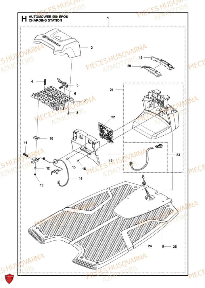 Station De Charge HUSQVARNA PIECES 550 EPOS ROBOT TONDEUSE HUSQVARNA