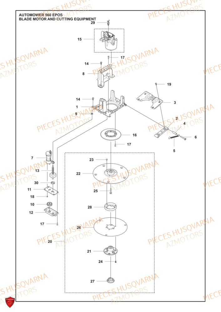 Moteur Et Equipement De Coupe HUSQVARNA PIECES 560 EPOS ROBOT TONDEUSE HUSQVARNA