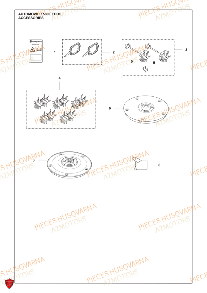 Accessoires HUSQVARNA PIECES 580L EPOS ROBOT TONDEUSE HUSQVARNA