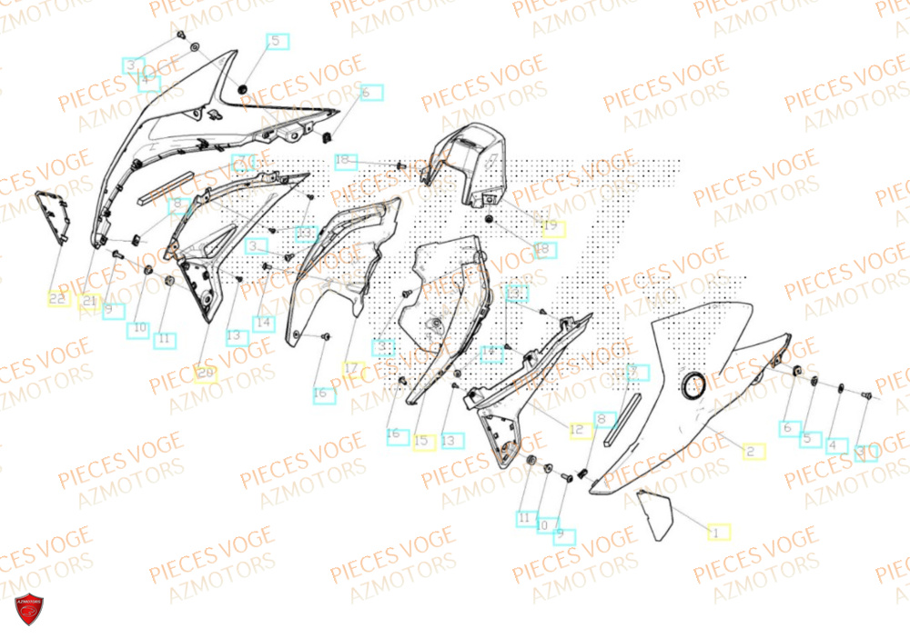 Carenage De Reservoir VOGE Pieces VOGE 625R EURO 5+