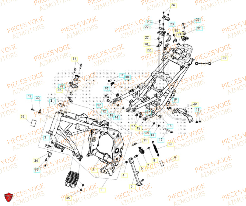 Chassis VOGE Pieces VOGE 625R EURO 5+