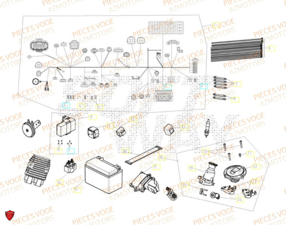 Composants Electrique VOGE Pieces VOGE 625R EURO 5+
