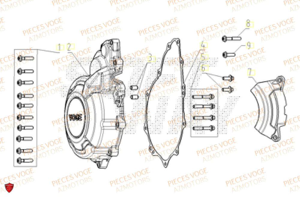 Couvre Carter Gauche VOGE Pieces VOGE 625R EURO 5+
