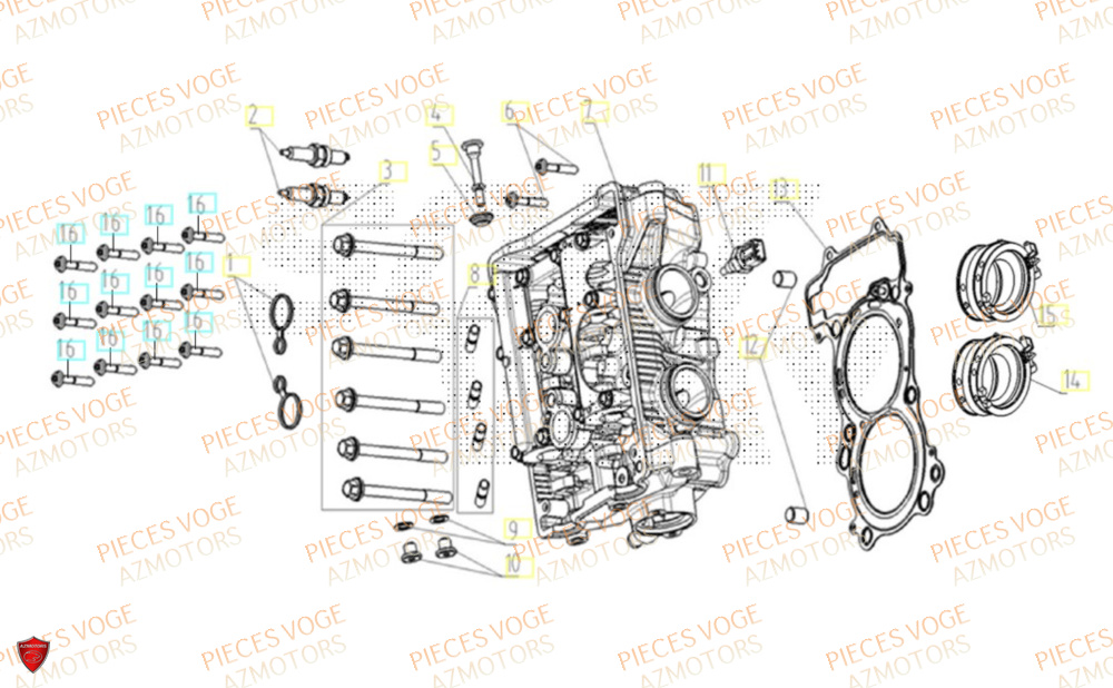 Culasse VOGE Pieces VOGE 625R EURO 5+