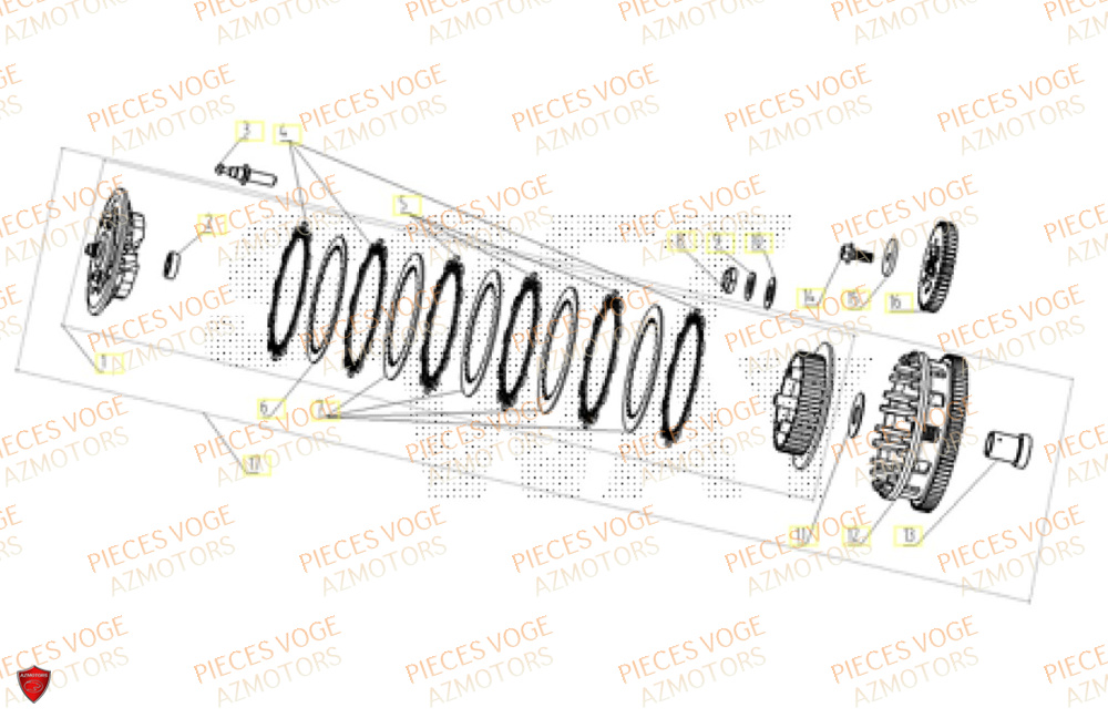 Embrayage VOGE Pieces VOGE 625R EURO 5+