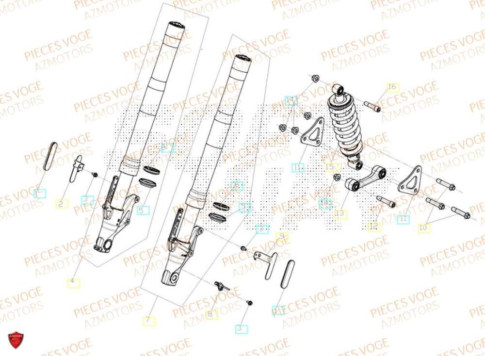 Fourche VOGE Pieces VOGE 625R EURO 5+
