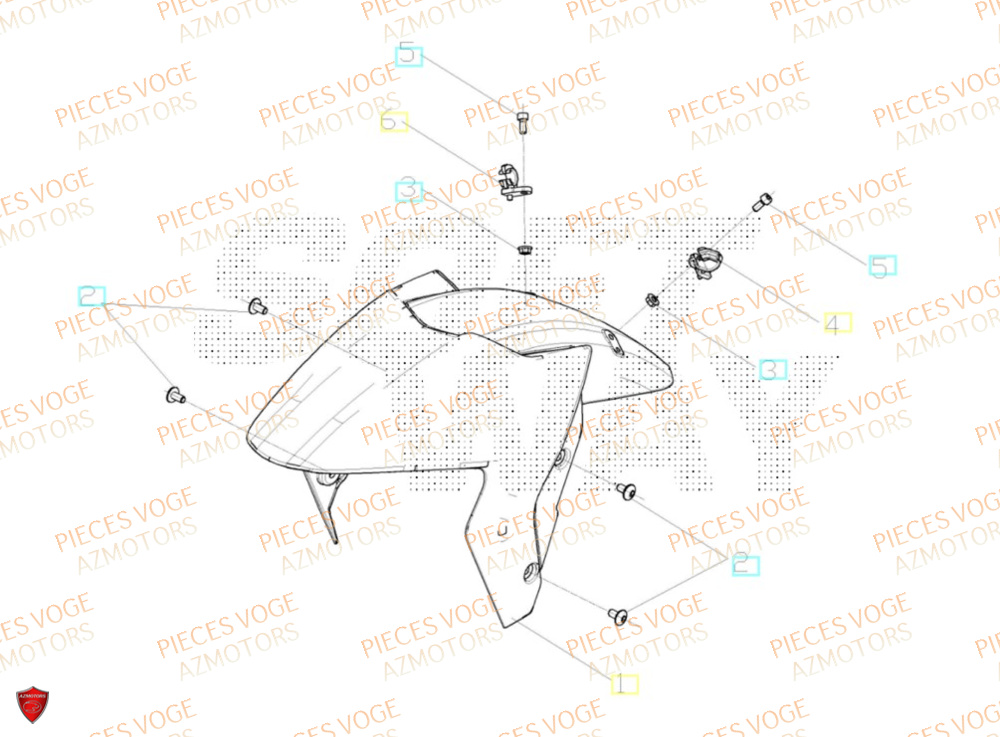 Garde Boue Avant VOGE Pieces VOGE 625R EURO 5+