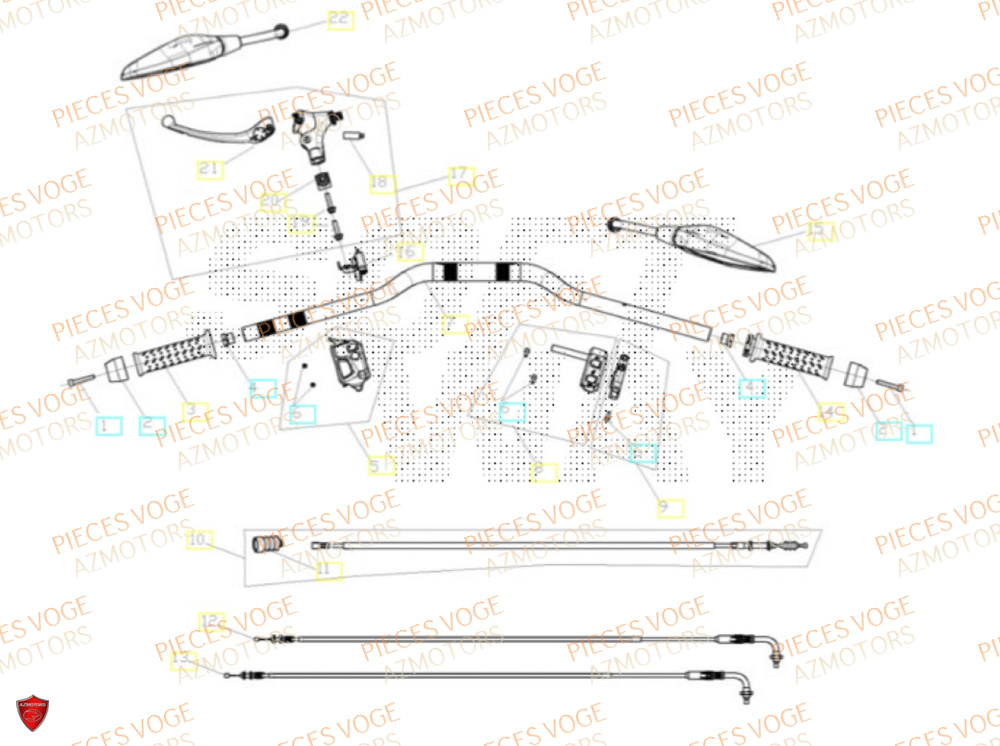 Guidon VOGE Pieces VOGE 625R EURO 5+