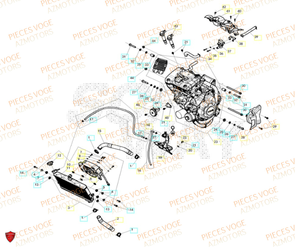Moteur VOGE Pieces VOGE 625R EURO 5+