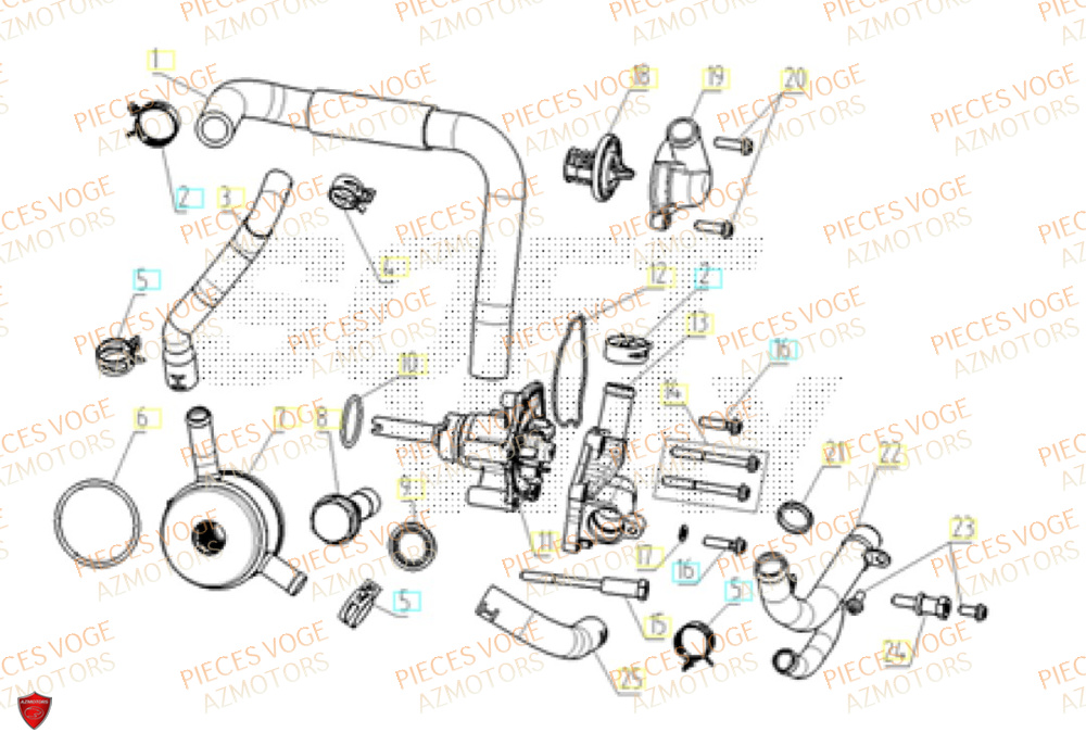 Refroidissement VOGE Pieces VOGE 625R EURO 5+