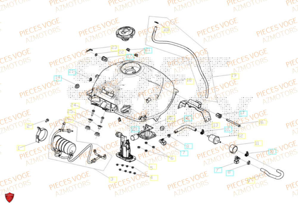Reservoir VOGE Pieces VOGE 625R EURO 5+