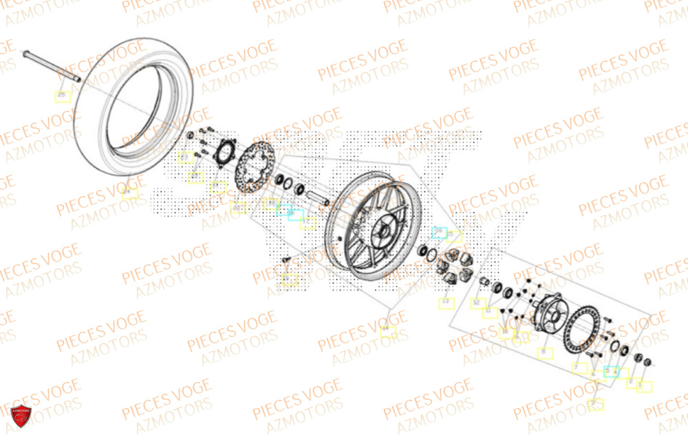 Roue Arriere VOGE Pieces VOGE 625R EURO 5+
