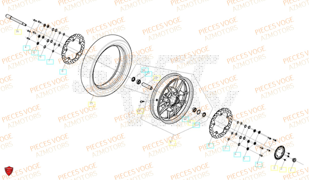 Roue Avant VOGE Pieces VOGE 625R EURO 5+