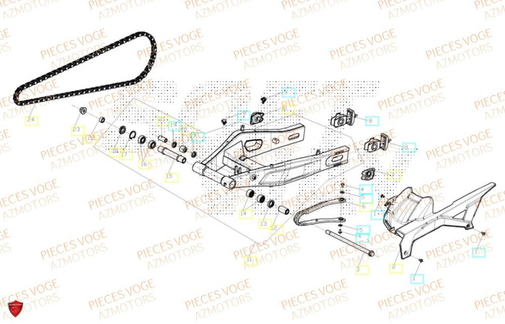 Train Arriere VOGE Pieces VOGE 625R EURO 5+