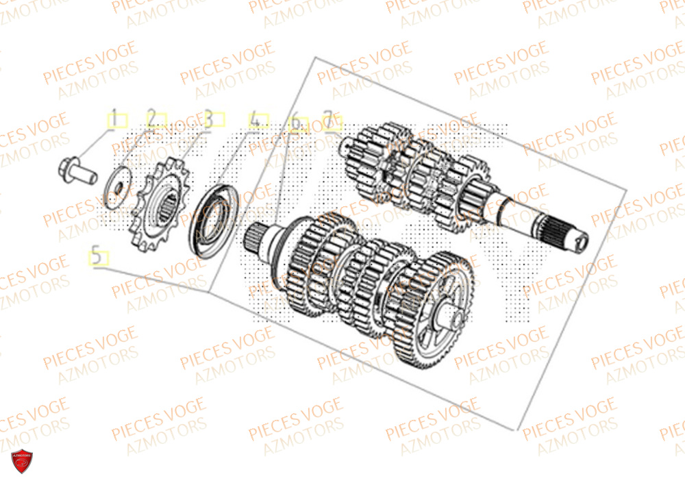 Transmission VOGE Pieces VOGE 625R EURO 5+
