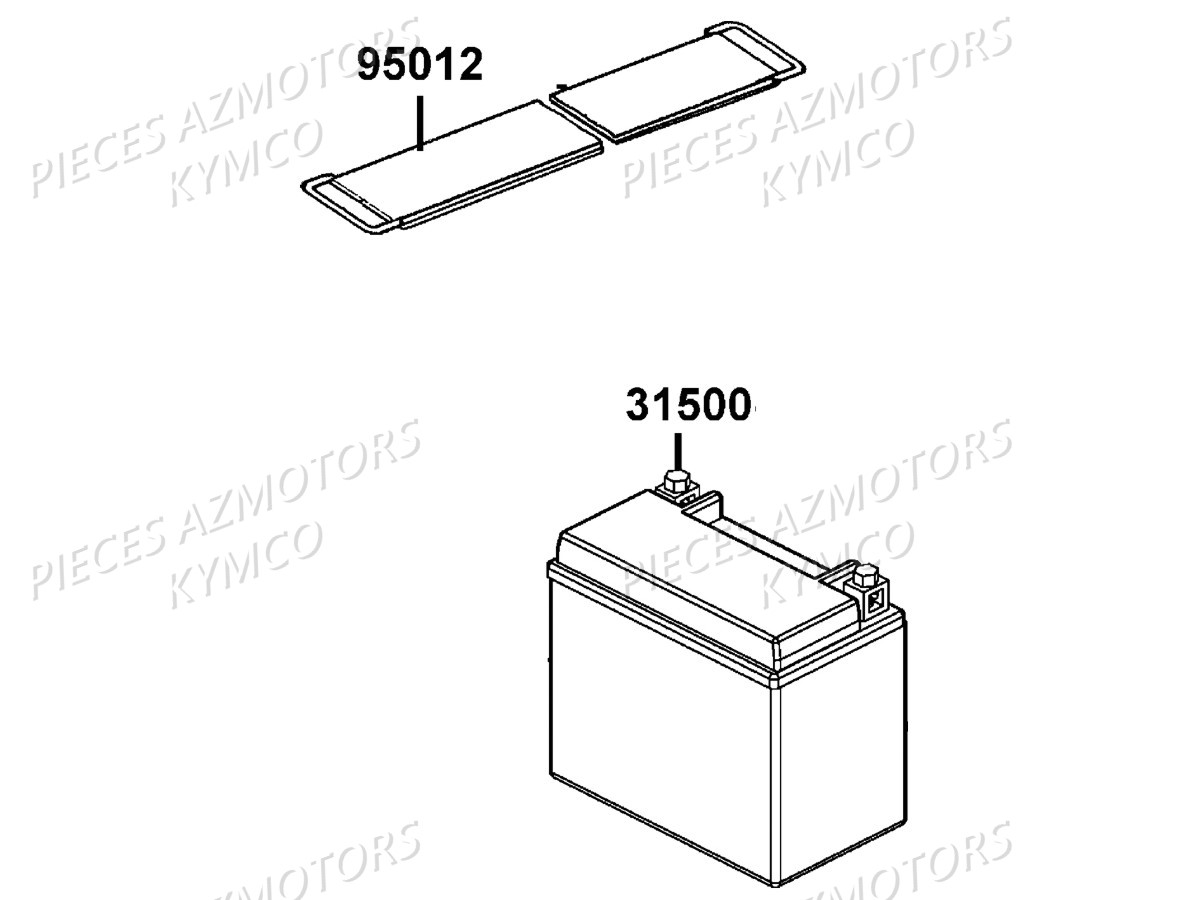 Batterie KYMCO Pièces MXU 700I EX IRS 4T EURO2 (LAADBE)