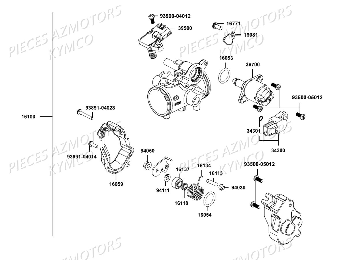 Carburation KYMCO Pièces MXU 700I EX IRS 4T EURO2 (LAADBE)