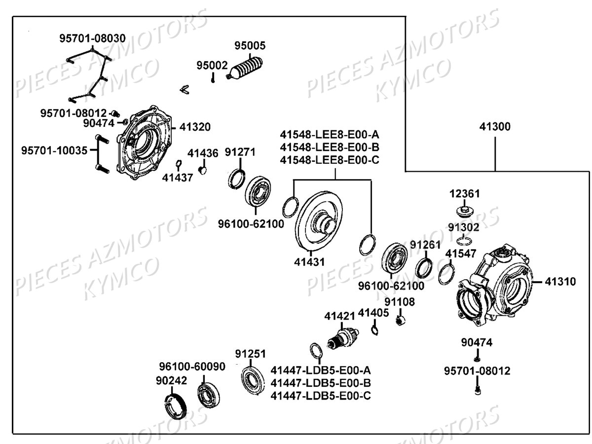 DIFFERENTIEL ARRIERE pour 700i MXU EX IRS