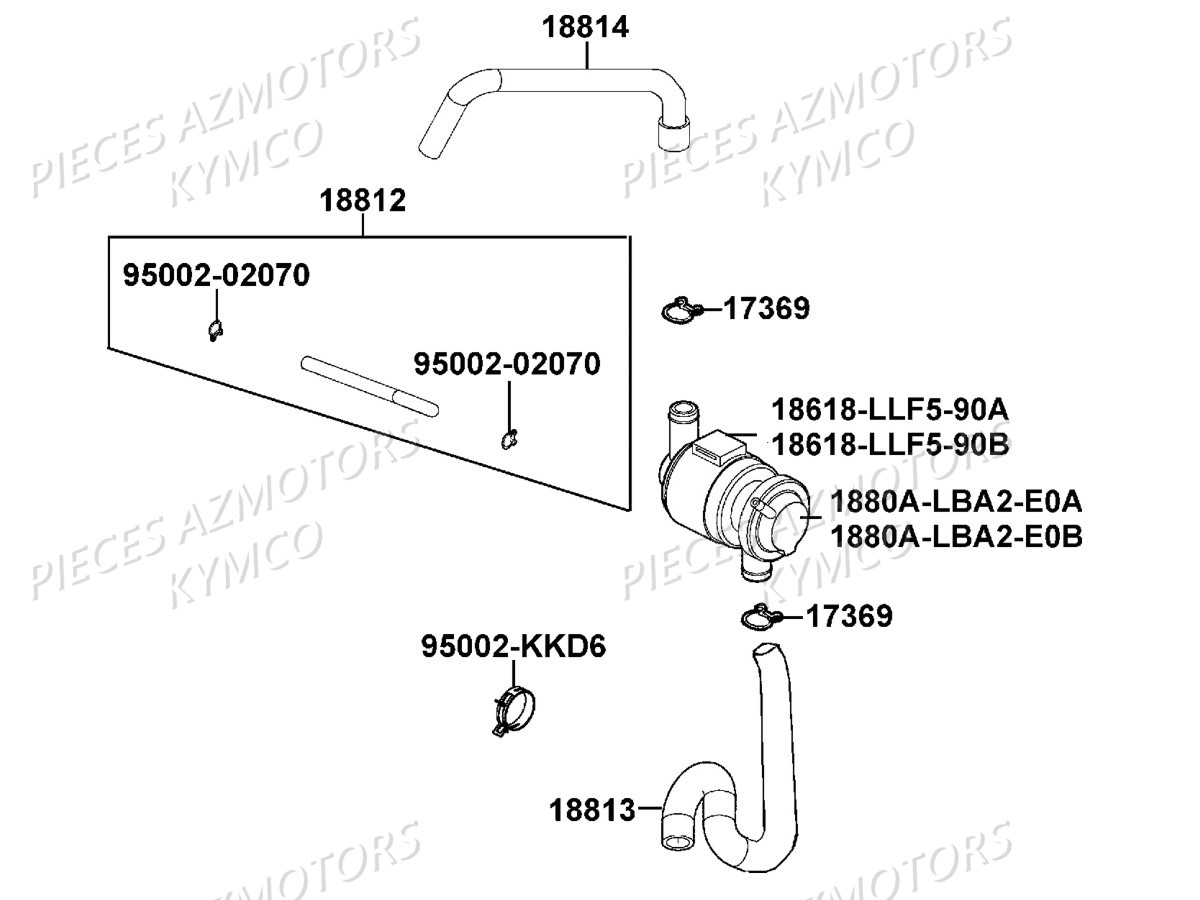 Reniflard KYMCO Pièces MXU 700I EX IRS 4T EURO2 (LAADBE)