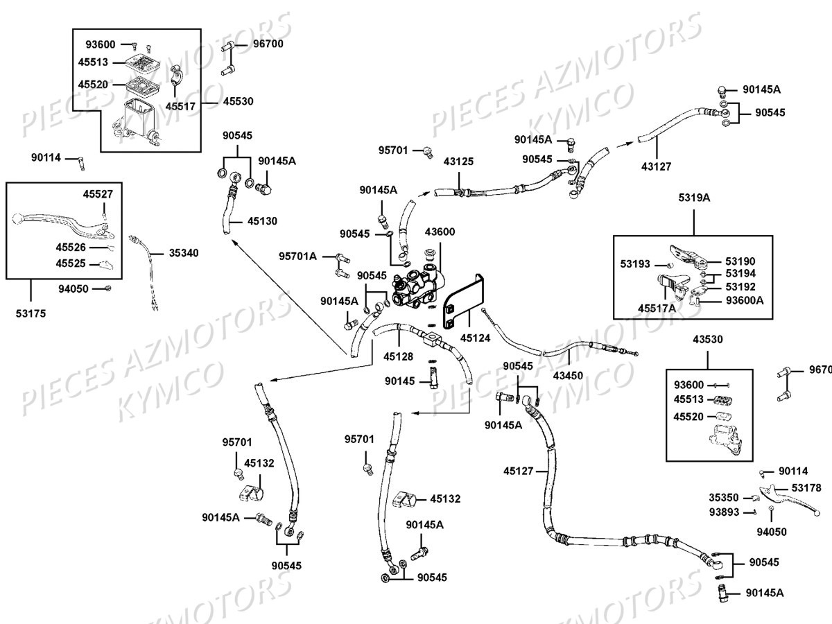 Systeme De Freins KYMCO Pièces MXU 700I EX IRS 4T EURO2 (LAADBE)