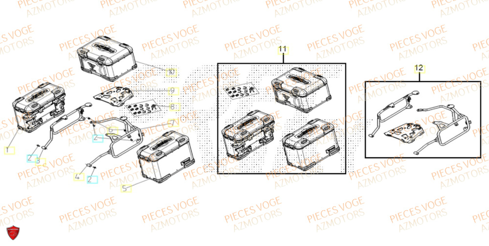 Bagagerie VOGE Pièces VOGE 800 DS RALLY EURO5+