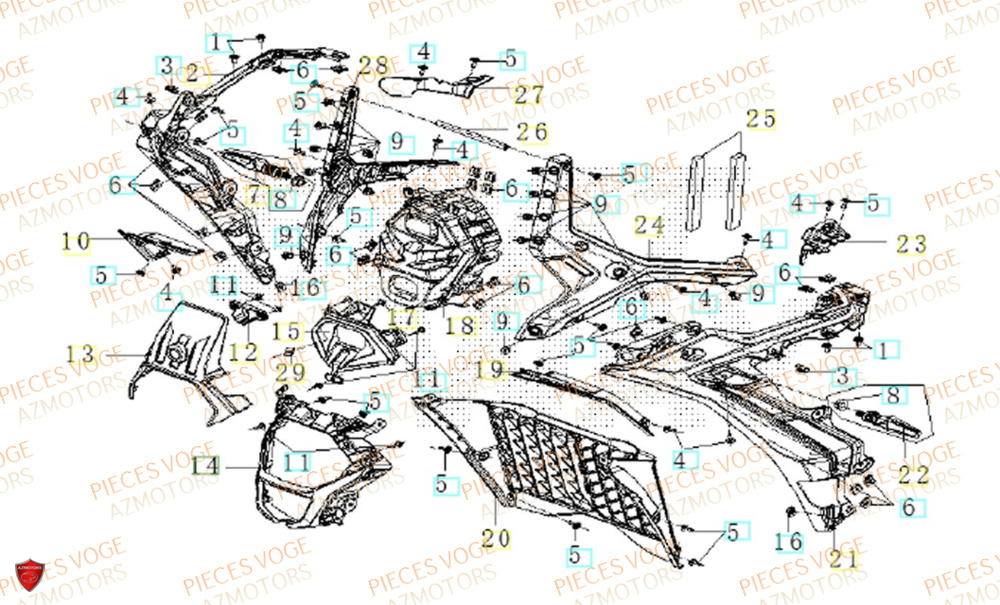 Carenage Avant VOGE Pièces VOGE 800 DS RALLY EURO5+