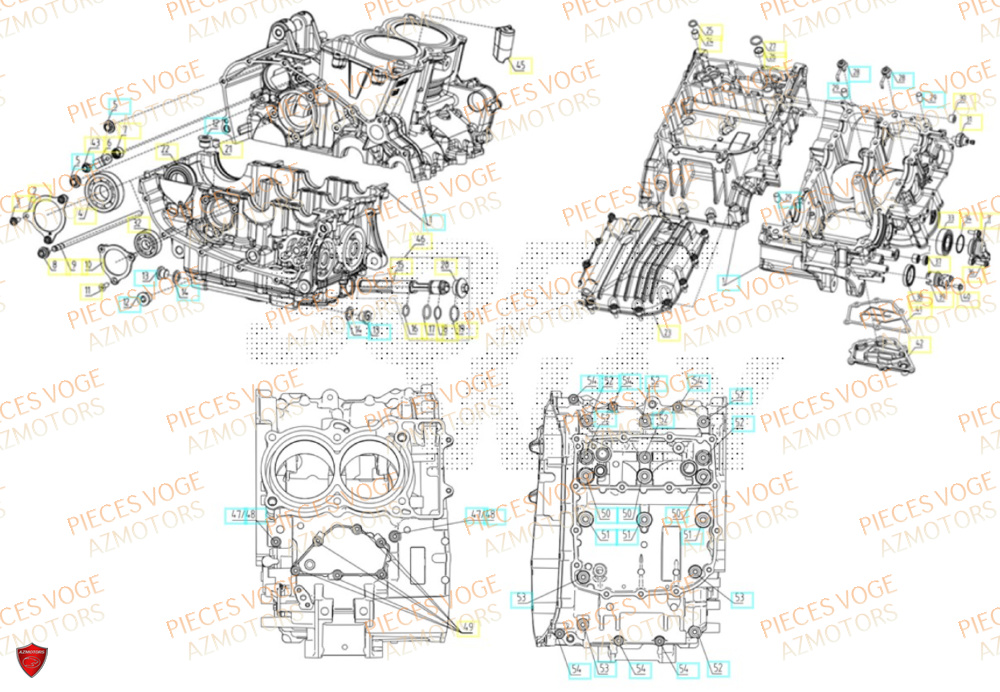 Carter Moteur VOGE Pièces VOGE 800 DS RALLY EURO5+