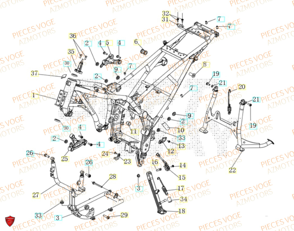 Chassis VOGE Pièces VOGE 800 DS RALLY EURO5+