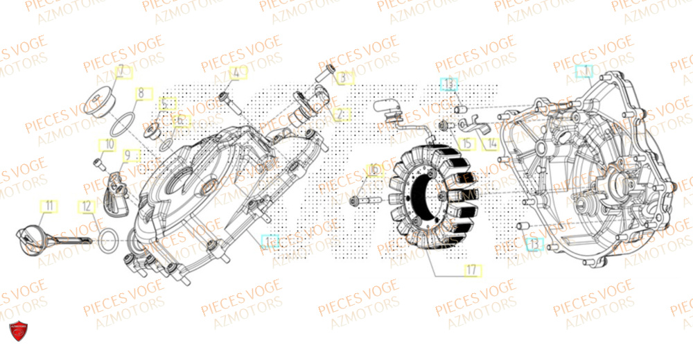 Couvre Carter Gauche VOGE Pièces VOGE 800 DS RALLY EURO5+