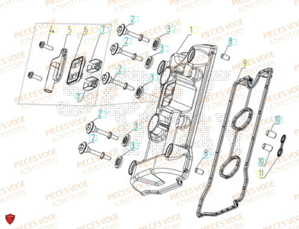 Couvre Culasse VOGE Pièces VOGE 800 DS RALLY EURO5+