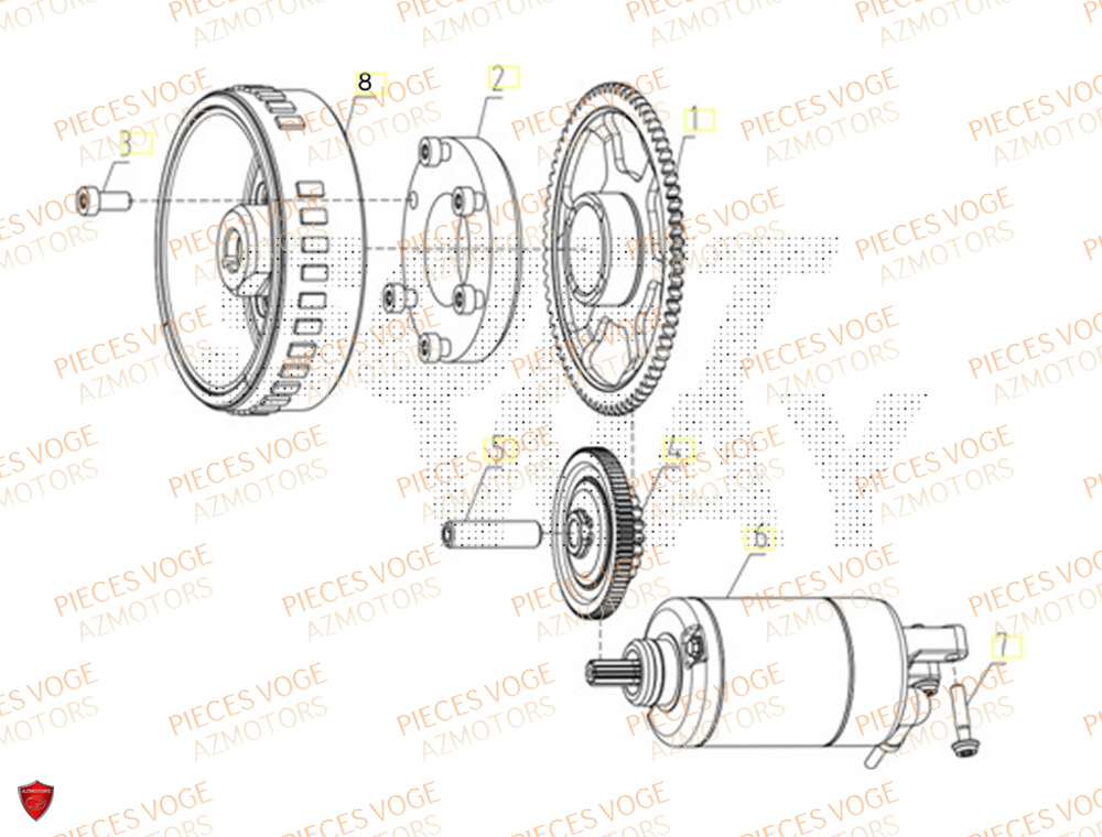 Demarreur VOGE Pièces VOGE 800 DS RALLY EURO5+