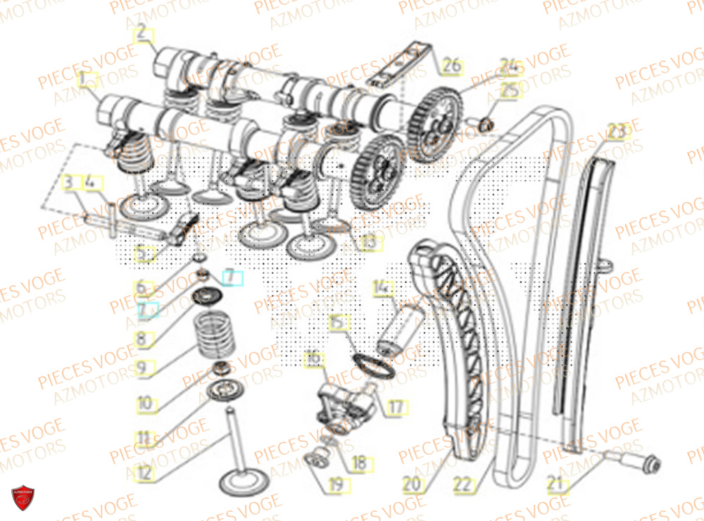 Distribution VOGE Pièces VOGE 800 DS RALLY EURO5+