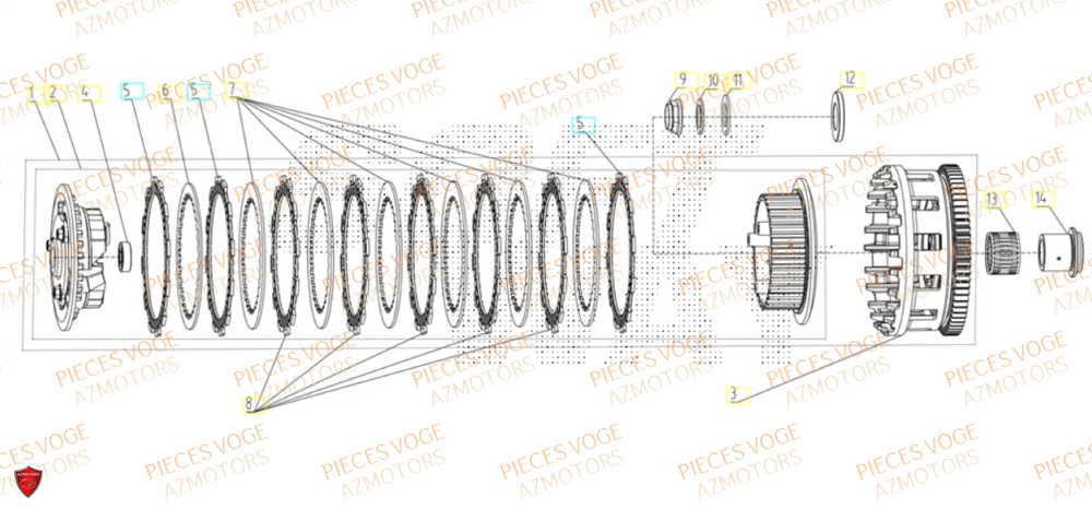Embrayage VOGE Pièces VOGE 800 DS RALLY EURO5+