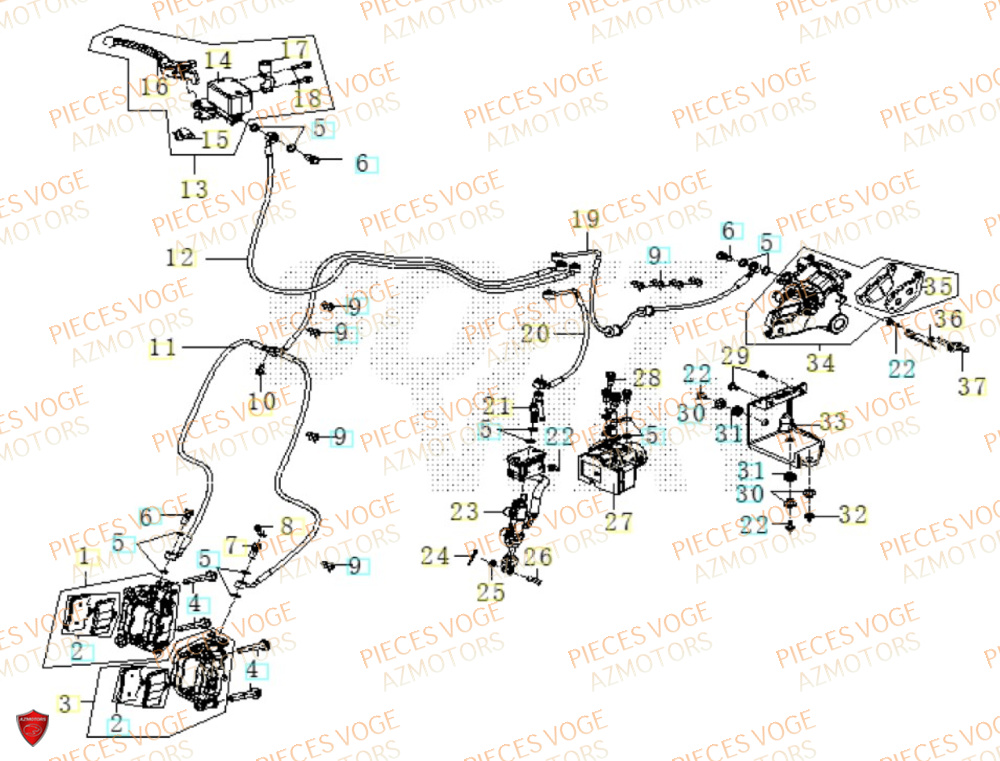 Freins VOGE Pièces VOGE 800 DS RALLY EURO5+