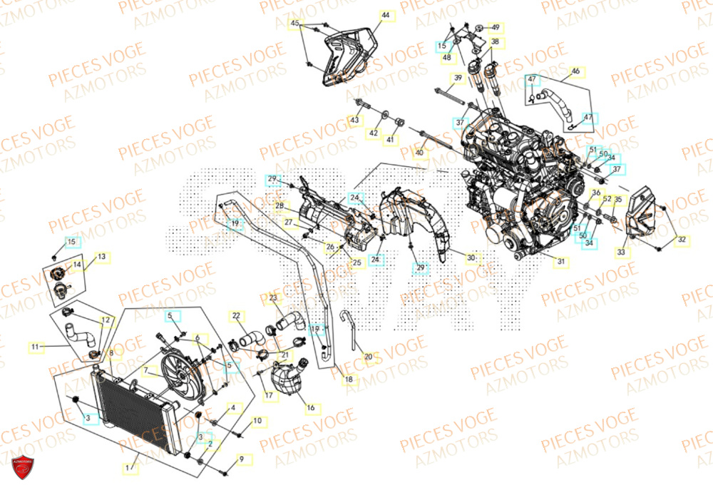 Moteur VOGE Pièces VOGE 800 DS RALLY EURO5+