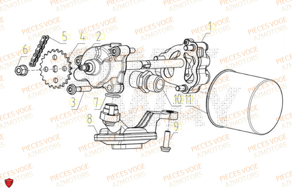 Pompe A Huile VOGE Pièces VOGE 800 DS RALLY EURO5+
