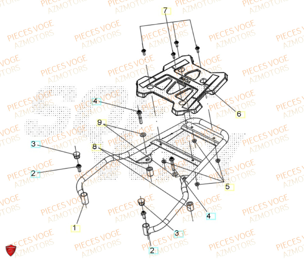 Porte Paquet VOGE Pièces VOGE 800 DS RALLY EURO5+