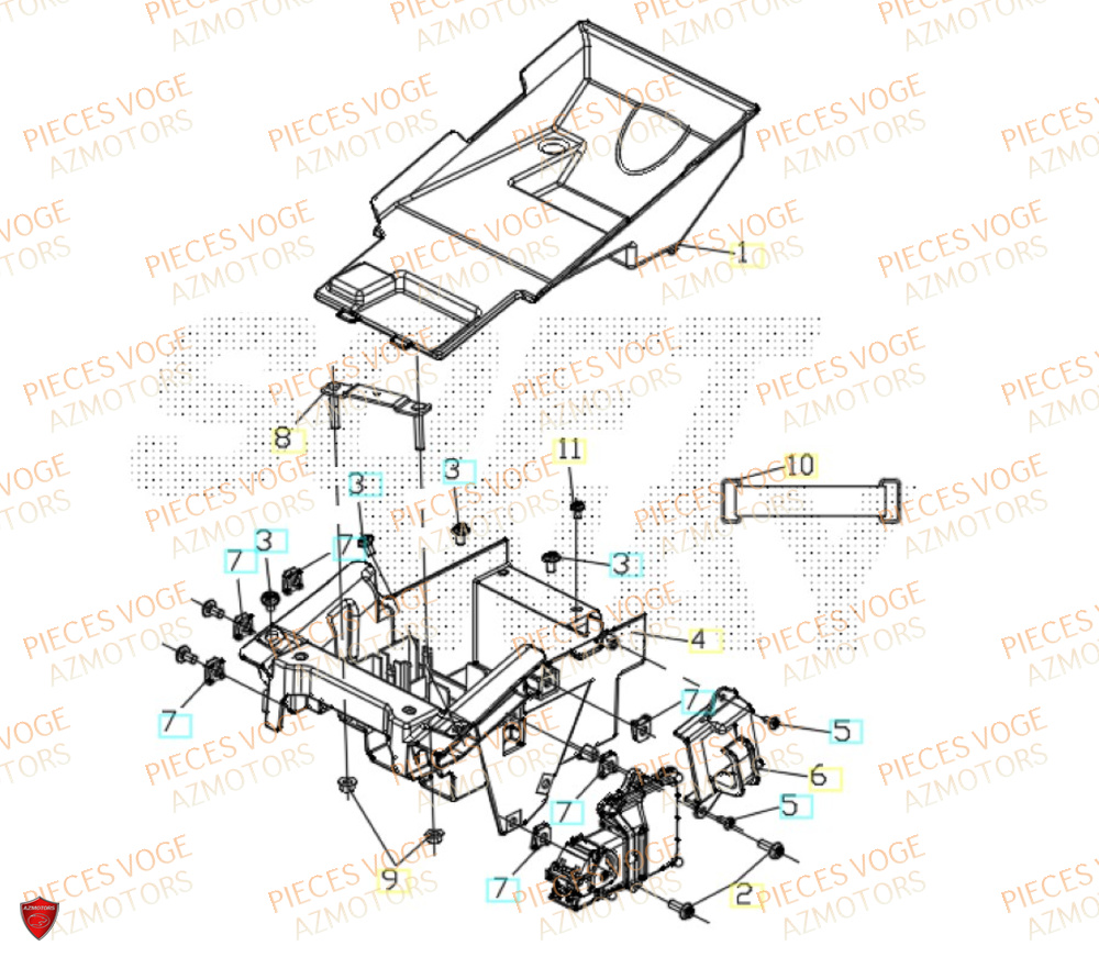 Rangement VOGE Pièces VOGE 800 DS RALLY EURO5+