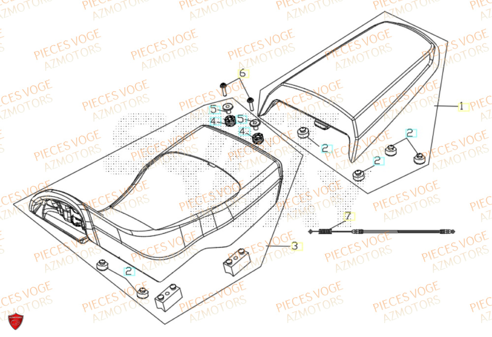 Selle VOGE Pièces VOGE 800 DS RALLY EURO5+