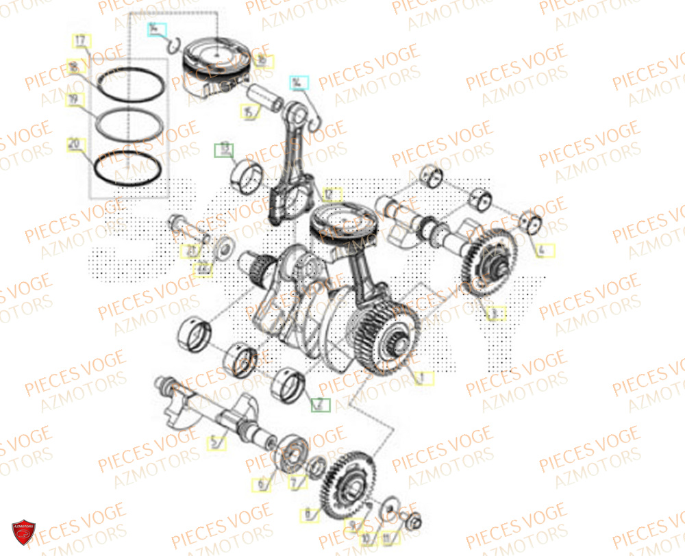 Vilebrequin VOGE Pièces VOGE 800 DS RALLY EURO5+