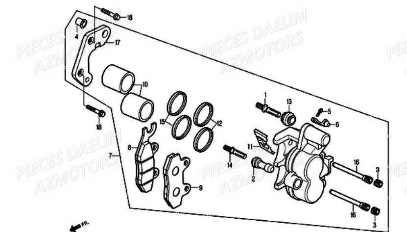 ETRIER AVANT DAELIM A FOUR 50CC 06