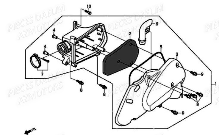 Filtre A Air DAELIM Pièces Scooter DAELIM A-FOUR 50cc 2T 2005/2006
