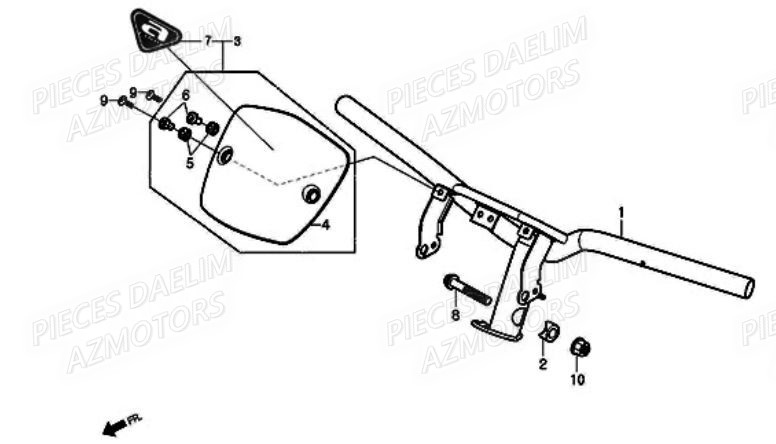 Guidon DAELIM Pièces Scooter DAELIM A-FOUR 50cc 2T 2005/2006
