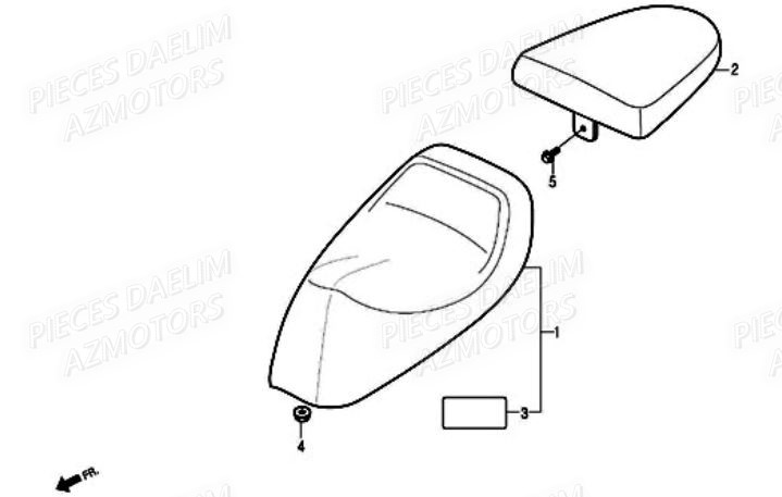 Selle DAELIM Pièces Scooter DAELIM A-FOUR 50cc 2T 2005/2006
