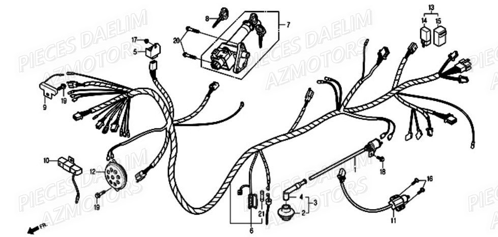 Systeme Electrique DAELIM Pièces Scooter DAELIM A-FOUR 50cc 2T 2005/2006

