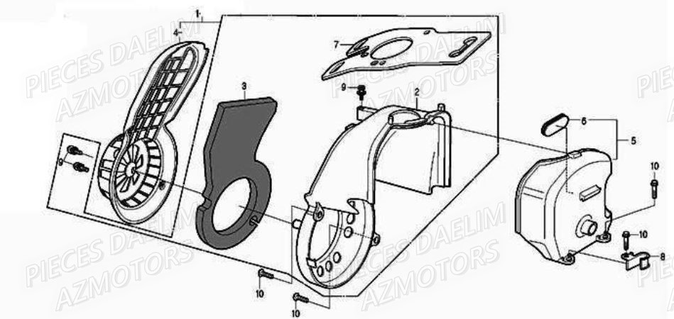 Cache Carter DAELIM Pièces Scooter DAELIM A-FOUR 50cc 2T 2007
