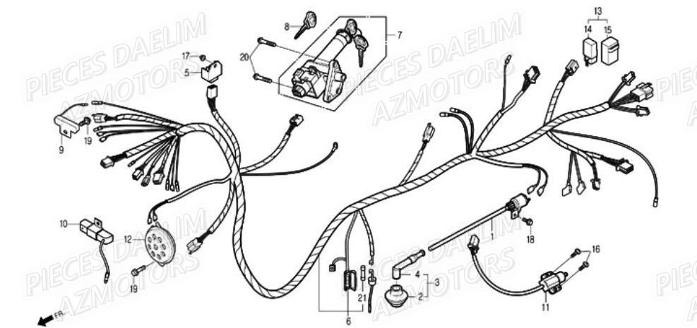 Equipement Electrique DAELIM Pièces Scooter DAELIM A-FOUR 50cc 2T 2007
